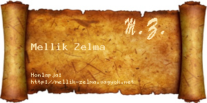 Mellik Zelma névjegykártya